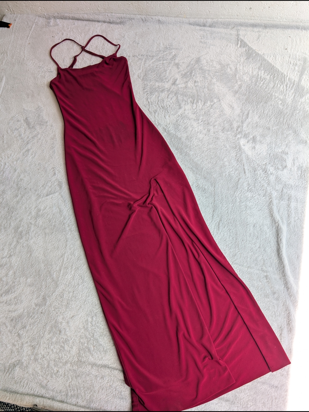 AYM Studio Hailey Bieber Maxi Dress Wine Red XXS